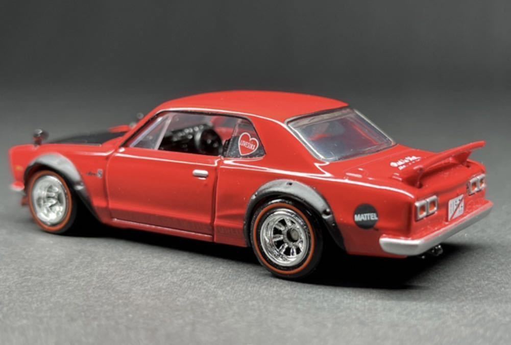 Hot Wheels Japan Convention 2023 1972 Skyline HT Car 2000GT-R (Hakusuka) Red, Right-facing,.