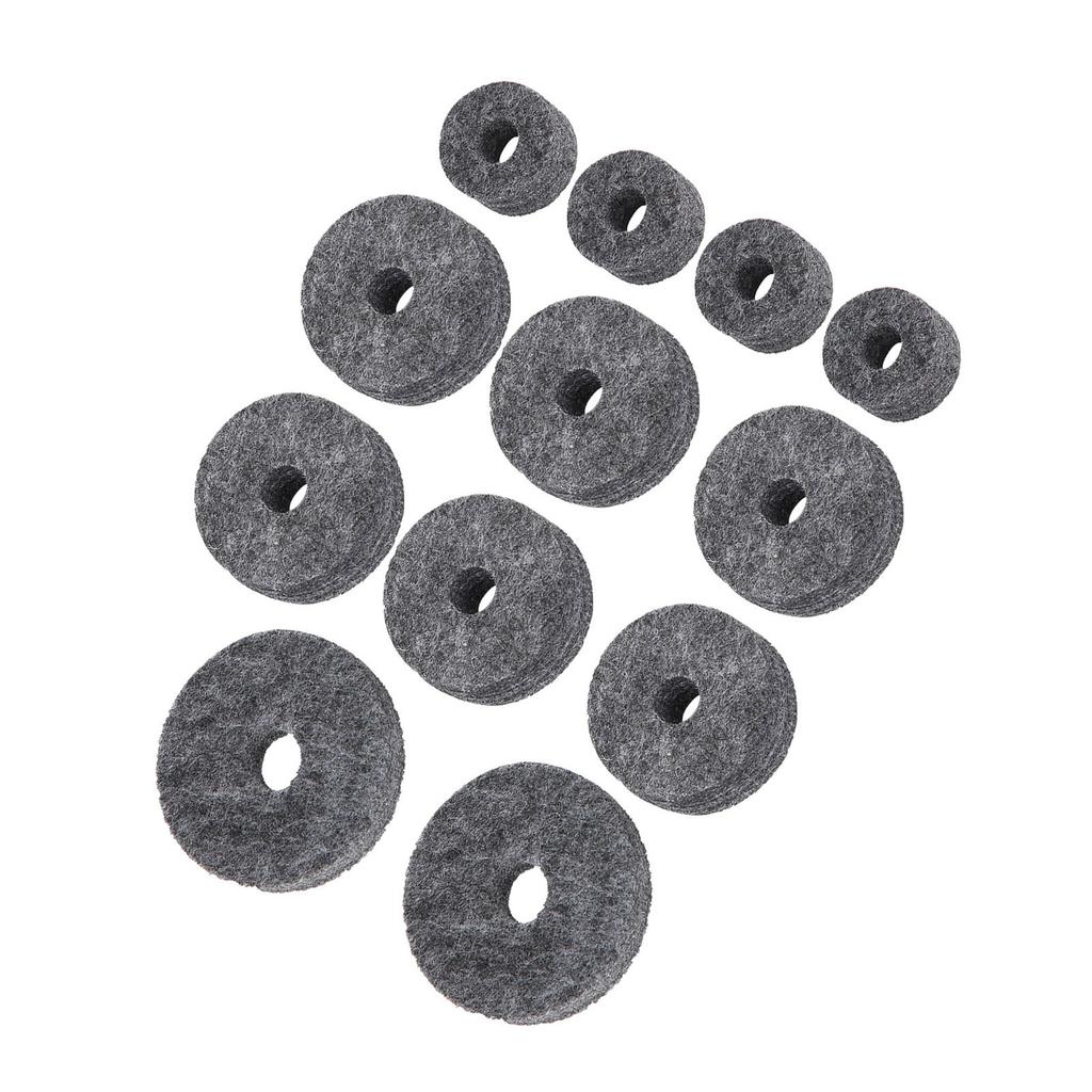 23Pcs Drum Felt Pad Cymbal Kit NonSlip with Base Wing Nuts Washer Percussion Accessories(Gray )