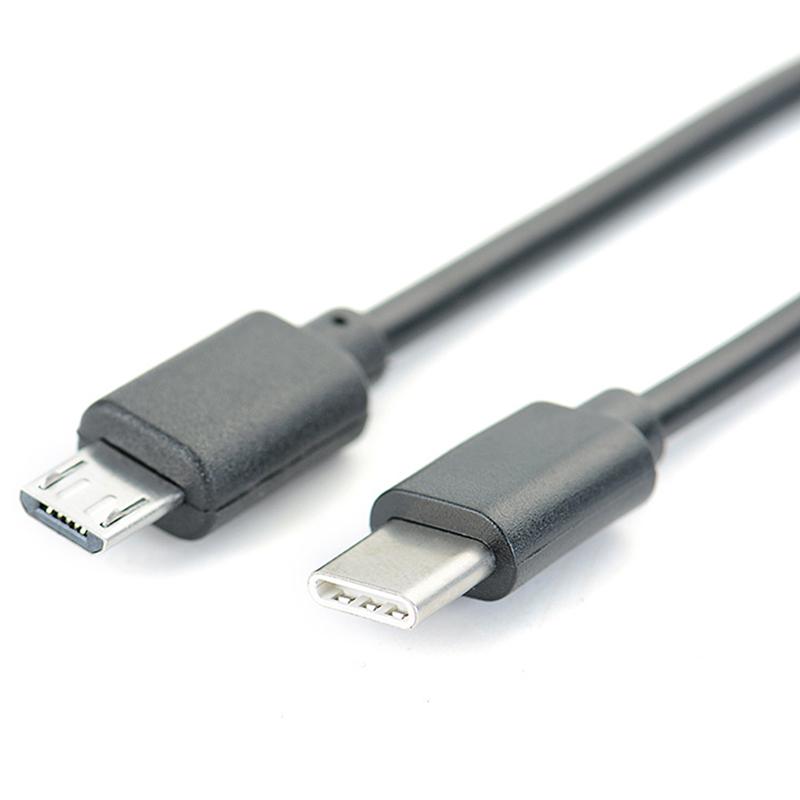 

High Quality Type C Male to Micro USB Male Sync Charge OTG Charge USB-C Cable Cord Adapter 30cm чёрный