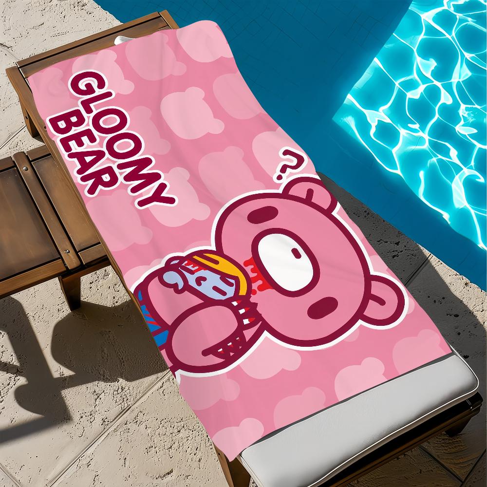 Cartoon G-Gloomy-y Towel Gift For Travel Gym Sauna Travel Spa Shower Camping Quick Dry Sports B-bear Beach Towels Soft Pool