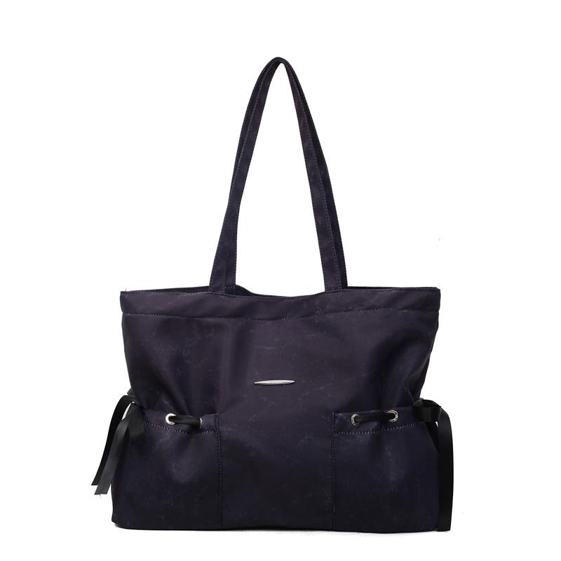 

Canvas bag Female student versatile messenger bag Shoulder bag Handbag Double shoulder large capacity schoolbag 42*10*34 чёрный