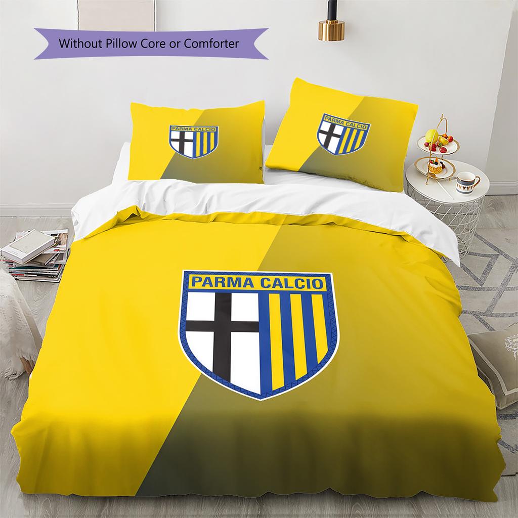 Parma Calcio 1913 Pattern Bedding Quilt Set  Home Decoration  Gift (1 * duvet cover + 2 * pillowcase  without core).xwn