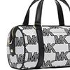 Michael Kors MK Zooey Logo Print Chain Zip Boston Bag Women Handbags Black Gray 35S3G3ZM6J-001