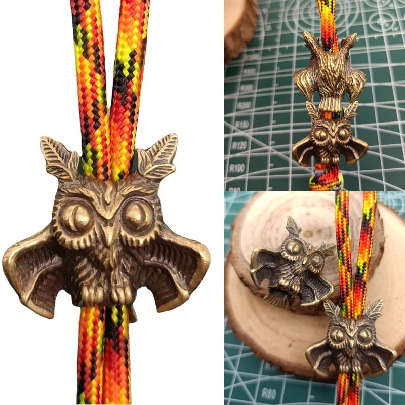 Light Weight Owl Shape Parachute Cord Beads Lanyard Beads Fashion Charm Beads for DIY Lanyard, Keychains Pendants