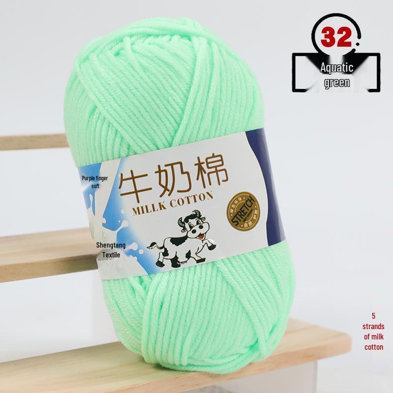 Filato di Cotone Lattiginoso a 5 Fili per Maglia & Uncinetto - Kit Fai da Te per Sciarpa, Coperta Lavorate a Mano di Spessore Medio