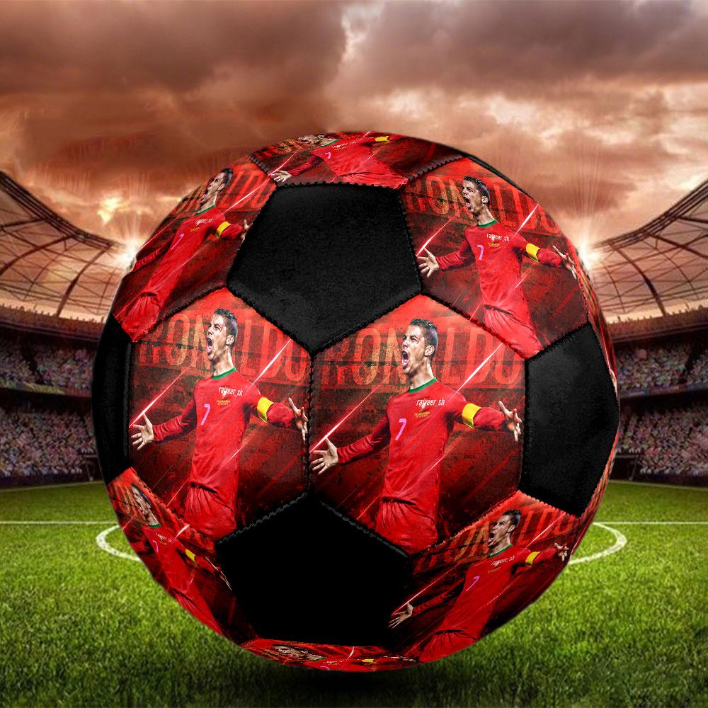 1 pz Pallone da Calcio Cristiano Ronaldo Taglia 5 Pallone da Calcetto Indoor alla Moda Colorato Gioco in Giardino - Ottimo Regalo per gli Appassionati di Sport HE46