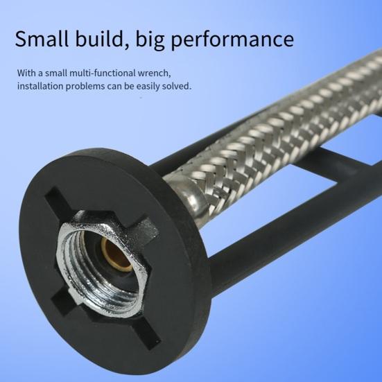 1/2Pcs Multifunctional Sink Wrench 360-Degree Rotation Plumbing Tool with 7 Snaps Faucet Nuts Universal Kitchen Bathroom Wrench