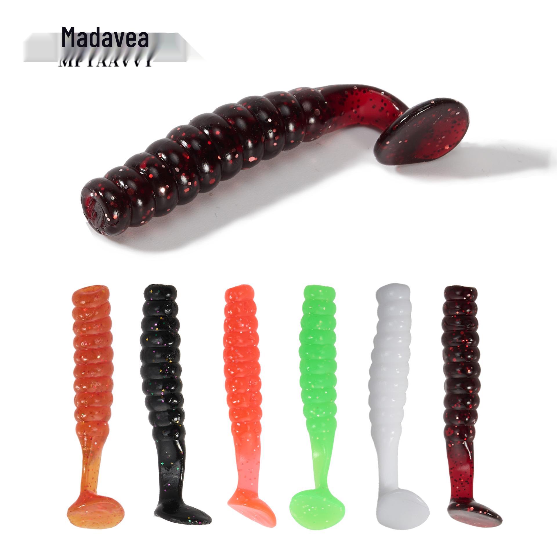 

М яка приманка для лову з дна: Х-подібний хвіст, 3/4 см, 20 шт. для жереха, мандаринки, коропа в прісній та солоній воді 4cm single