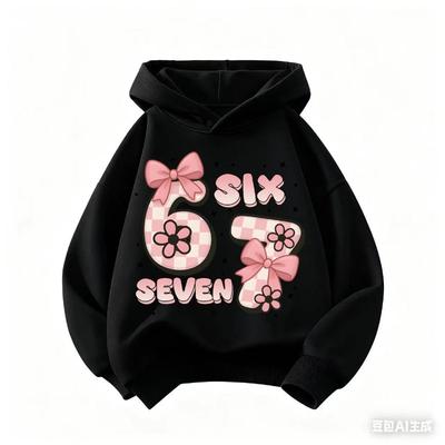 67 Print Kinder Kapuzenpullover Lustiger Pullover Mode Spaß Sweatshirt Jungen Mädchen Kapuzenpullover Oberteil