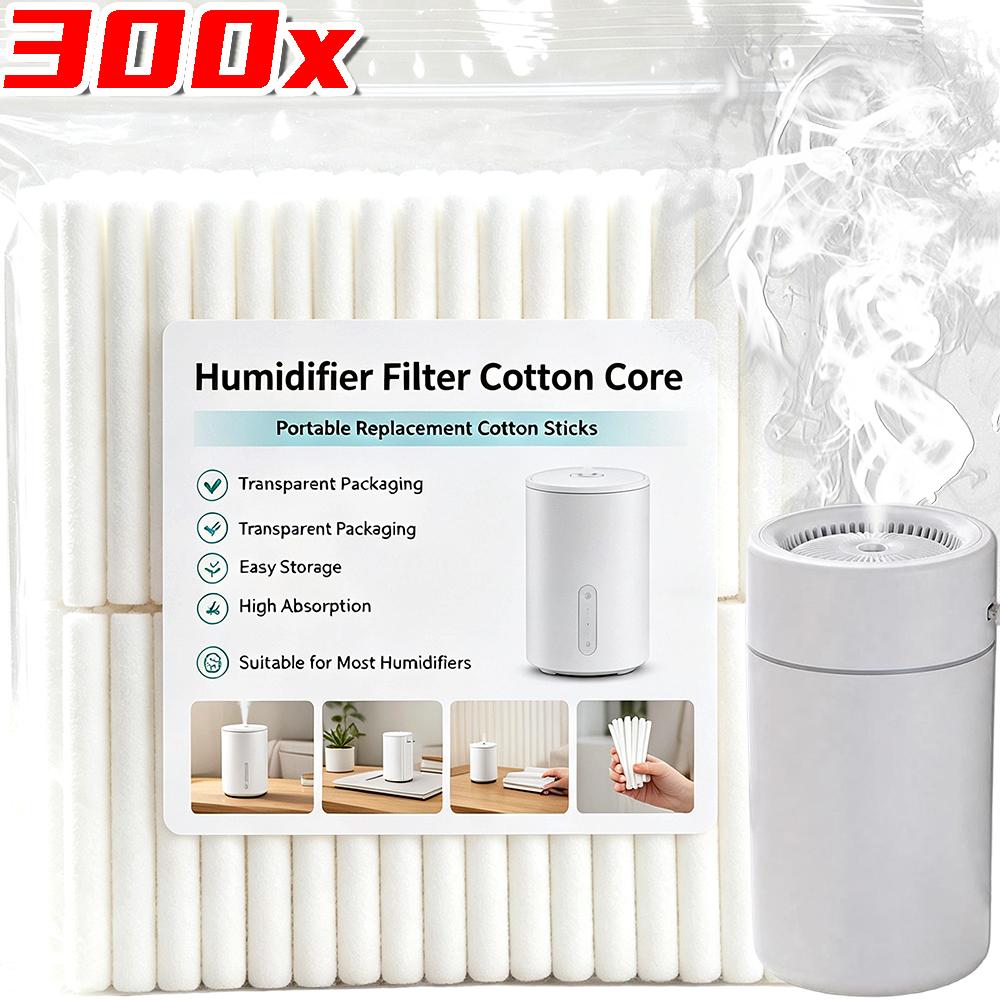 10/300x Mini Portable Air Diffuser Pure Wicks Refill Humidifier Filters Cotton Sticks Swab Core for USB Powered Aroma Diffuser