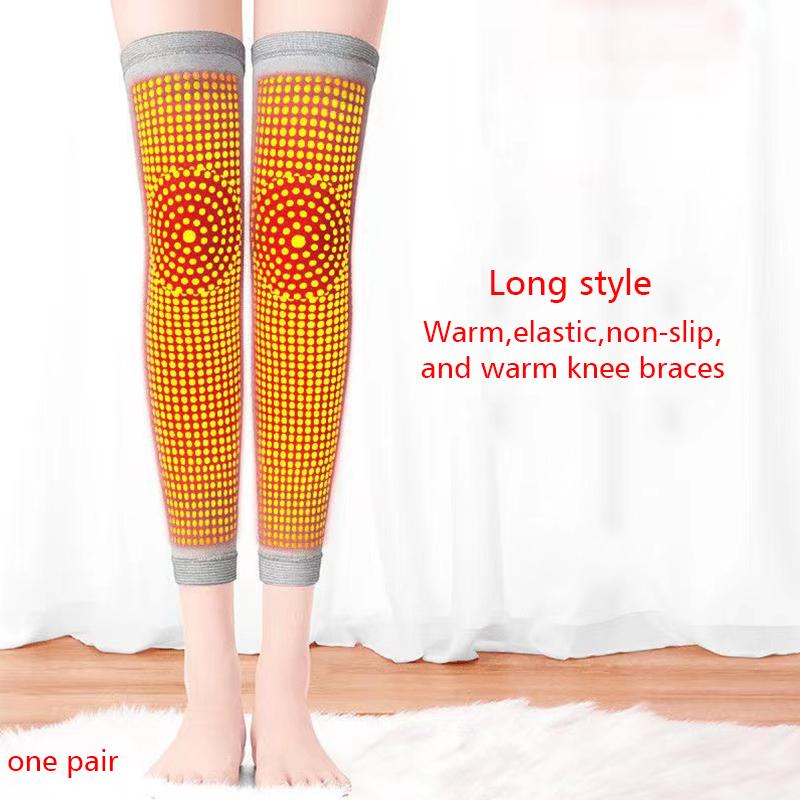 1 Paar Kniewärmer Geeignet für ältere Menschen Wintersportausrüstung Sport-Knieschützer Rutschfestes Design Bequem Lang/Kurz