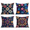 Bright Colorful Flowers Cushions Pillowcase Polyester Cushion Cover Throw Pillow Pillowcover Home Car Sofa Decor