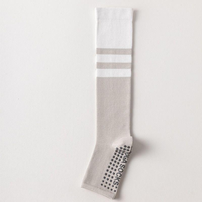 

Носки для йоги с открытыми пальцами, профессиональные нескользящие носки для пилатеса, женские носки для фитнеса и снятия стресса для упражнений, с педальными накладками 037 open-toe yoga socks light gray [1 pair]]