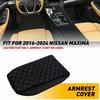 Front Center Lid Console Armrest Cover Leather Black for Nissan 2016-2024 Maxima