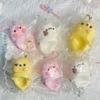 Creative Quirky Cute Squeezable Mini Puppy Bear Pig Slippers Silicone Taba Squishy Kids Toy Gift  Girls Diy Bag Charm Blind Box