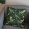 2D Flying Birds Green Pattern Pillow Cover Pattern Cushion Cover Suitable For Sofa Bedroom Car Pillow Cover