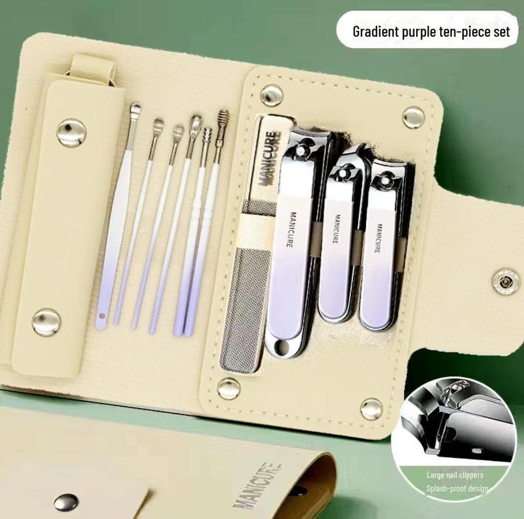 Nail Clipper Set with Leather Case - Manicure Tools