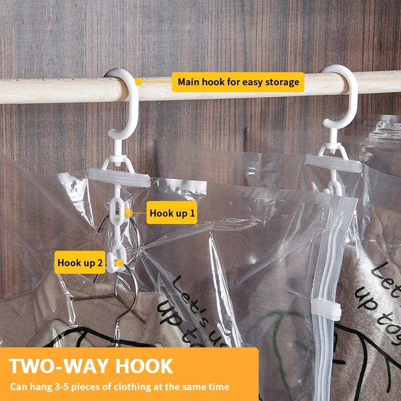 Hanging Vacuum Storage Bags Space Saver Bags Vacuum Seal Storage Bag for Suits Dress Coats Jackets Closet Organizer and Storage