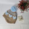 Fair Island wind age reduction love ear protection hairball wool hat women's ski warm cold show face small knitted hat