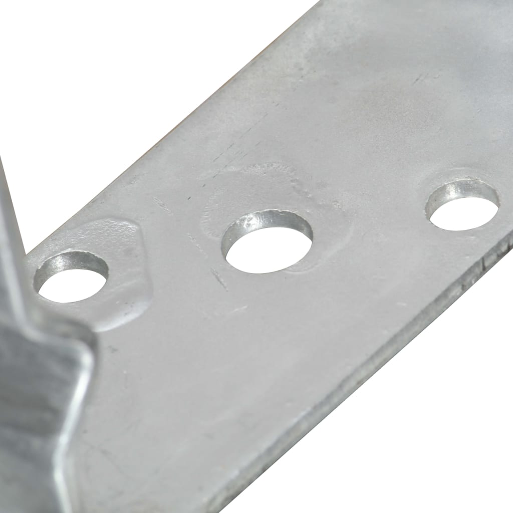 Vidaxl Post Anchors, 6 Pcs, Silver, 14 X 6 X 15 Cm, Steel