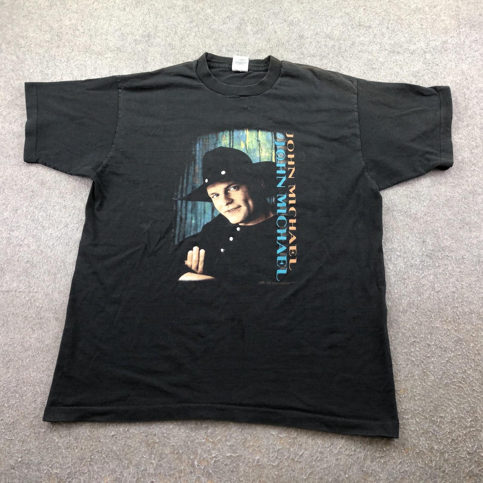 Vintage John Michael Montgomery Shirt Mens XL Black Country Graphic Tee 1996 Unisex T-Shirt XXL