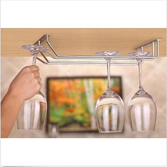 Stainless Steel Cabinet Wine Glass Rack Kitchen Dining Bar Goblet Holder Hanger