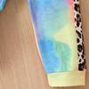 Kids' Cross-Border Tie-Dye Patchwork Hoodie & Sweatpants Set, Autumn/Winter Fashion