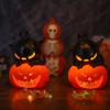 Halloween Pumpkin Lantern Creative Electronic Candle Light Decoration Props Atmosphere Night Light Ornament Funny Party Supplies