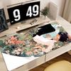 Gaming Mouse Pad Large Desk Mat Antislip Base Stitched Edges Artistic Floral Anime Guy Keyboard Pad for Gamer Office Home