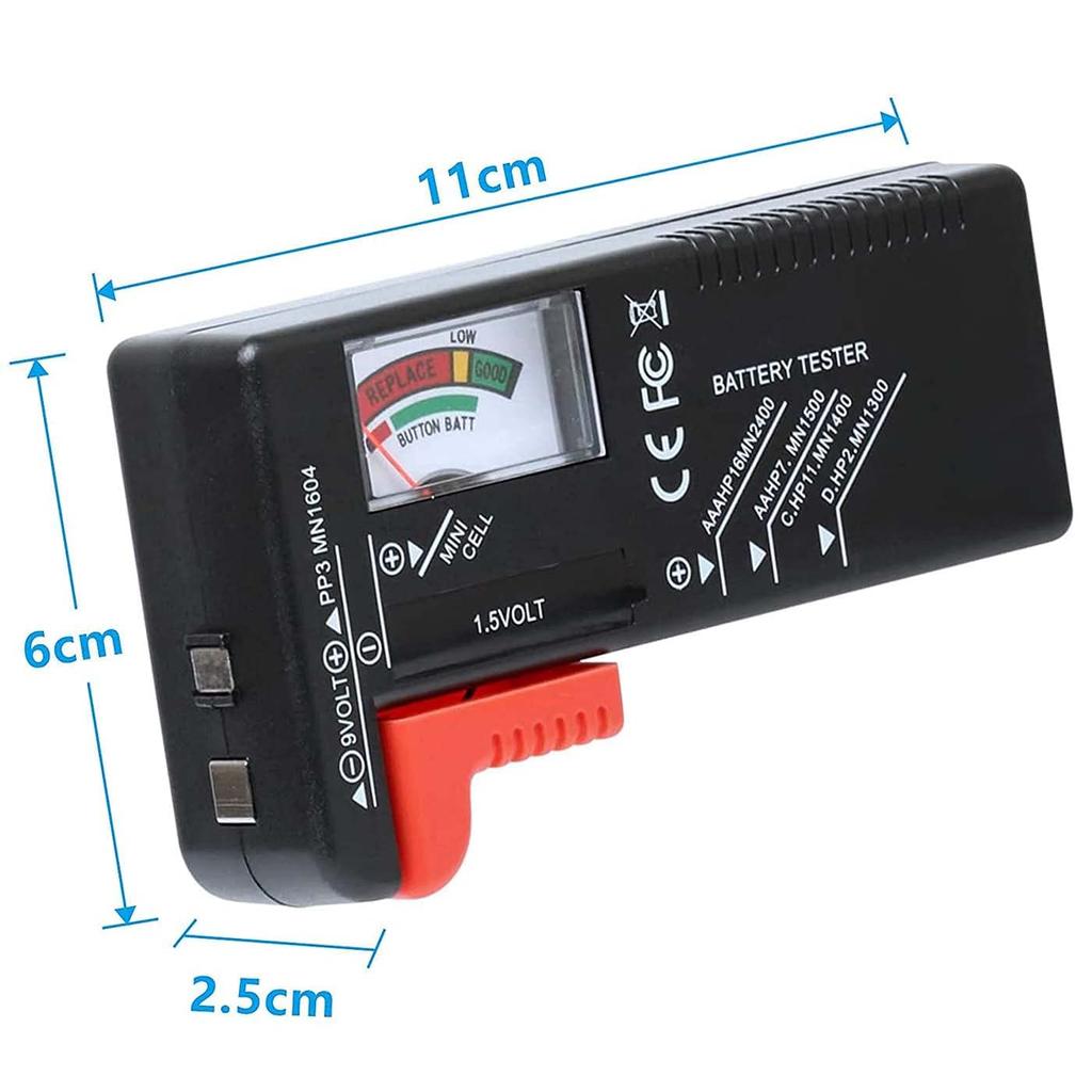 Battery Tester,Household Battery Tester,Universal Battery Tester,for AA AA C D 9V 1.5V Button Cell Batteries