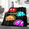 Custom Name Pac-Man Theme Printed Blanket - Perfect for Couch, Bed, Travel & Outdoor Use | Machine Washable, Cozy & Durable.