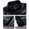 Autumn Warm Male Leather Jacket Plus Size 8xl Mens Stand Collar Coat Leather Biker Jackets Zipper Coat Winter 