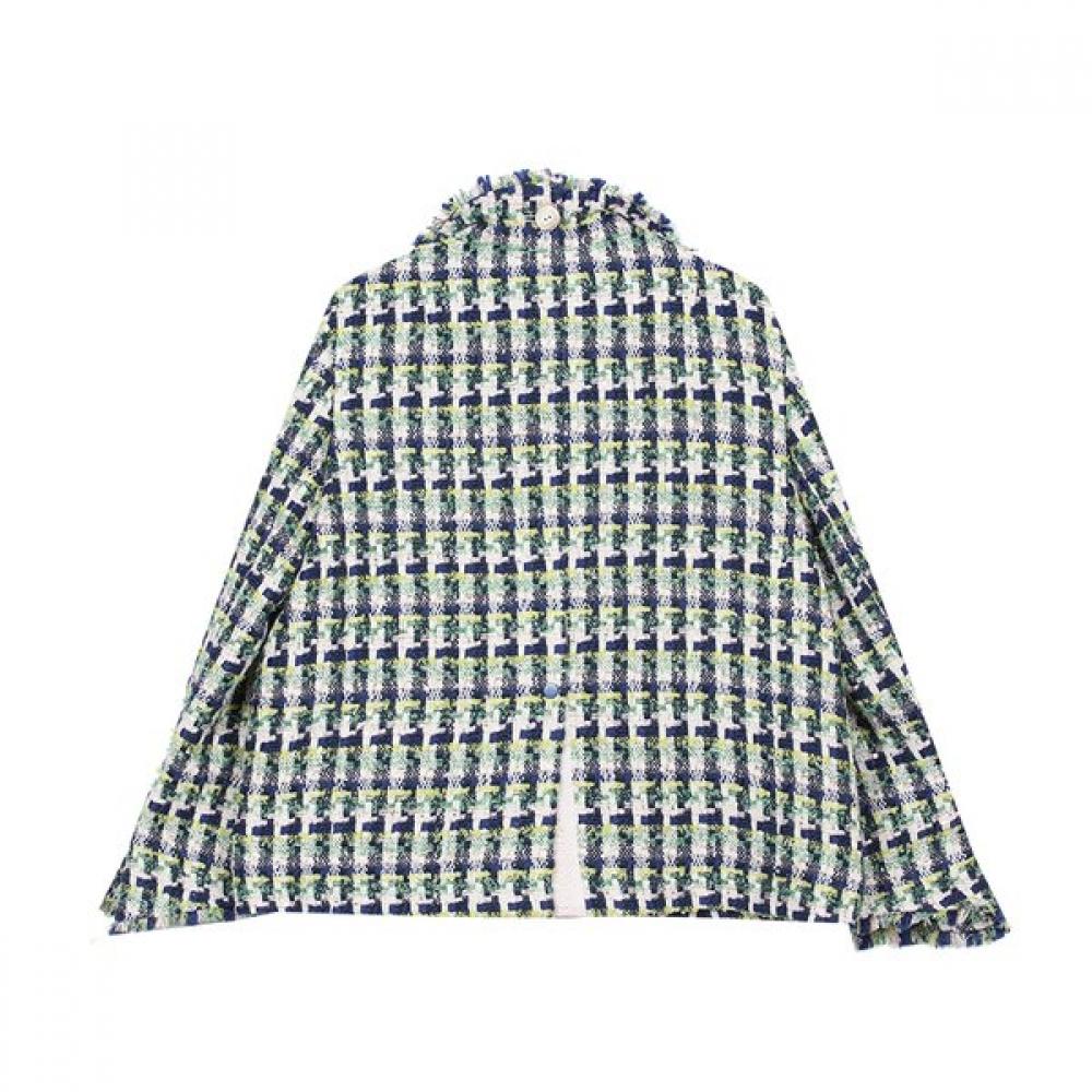 SON JUNG WAN Cut Off Tweed Jacket Zjk6161010