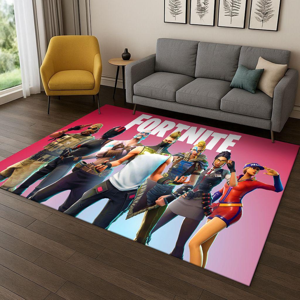 3D Kobercová rohožka s motivem hry F-Fortnite pro ložnici, obývací pokoj, pohovku, předsíň, dekorace do domácnosti, rohožka pro dětský herní prostor, protiskluzová, vánoční dárek