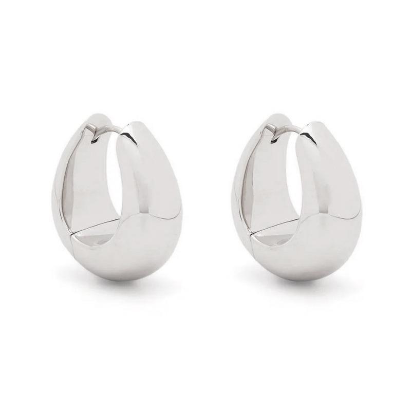 

Metallic Silver Droplet Minimalist, Unique, Fashionable, High-end, Individualistic Ear Stud Earrings for Women срібний