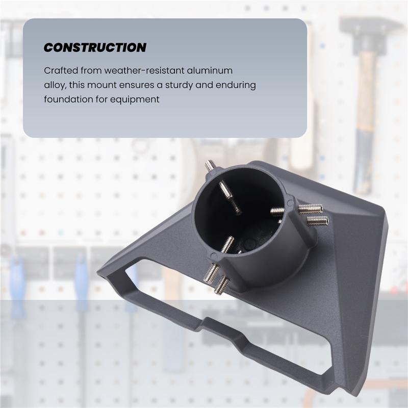 A28G-Pole Mount Adapter Mounting Kit Aluminum Alloy For Starlink For Gen 3 Pipe Adapter Easy tallation Black
