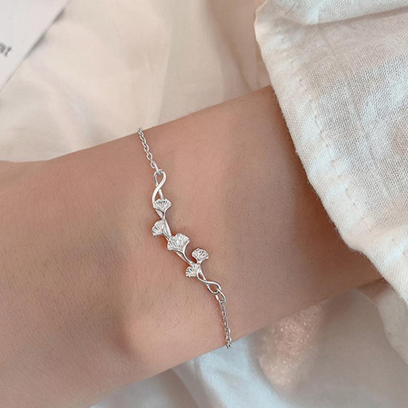 

Браслет в виде листьев, женские листья гинкго, литературный сладкий дизайн, ручные украшения