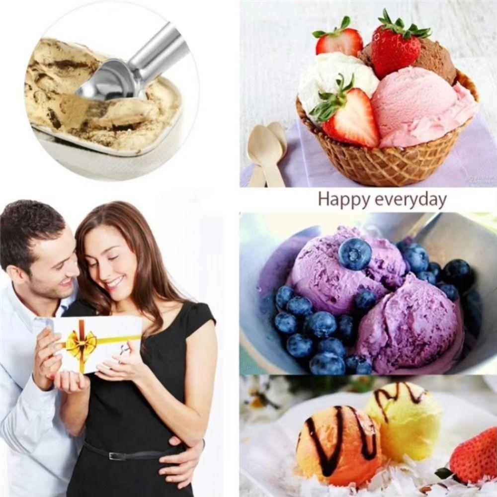2Pcs Creative Ice Cream Scoop Portable Fruit Ball Spoon Ice Cream Ball Digger Kitchen Supplies