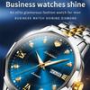 JINSHIDUN New Business and Leisure Men's Watch Elegant Business Double Calendar Mechanical Watch Waterproof Business Men's Watch