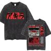 Washed Vintage Anime Akira T Shirts Japanese Science Fiction Cartoon Movie Shotaro Kaneda Tshirt Mens Manga Oversized Tshirts