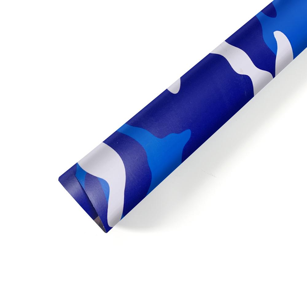 Car Stickers Blue Camouflage Pattern Vinyl Wrap Film Glue Waterproof Decorate Sticker for Computer Motorcycle Car Accessories