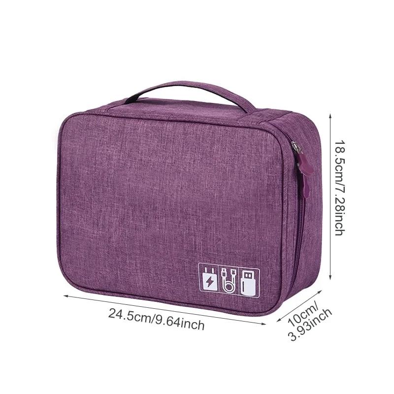 Digital Storage Bags Organizer USB Gadgets Cables Wires Charger Power Battery Zipper Cosmetic Case