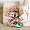 Micro-particle Creative Building Block Tree House DIY Boys And Girls Educational Toys Spliced Building Block Ornaments