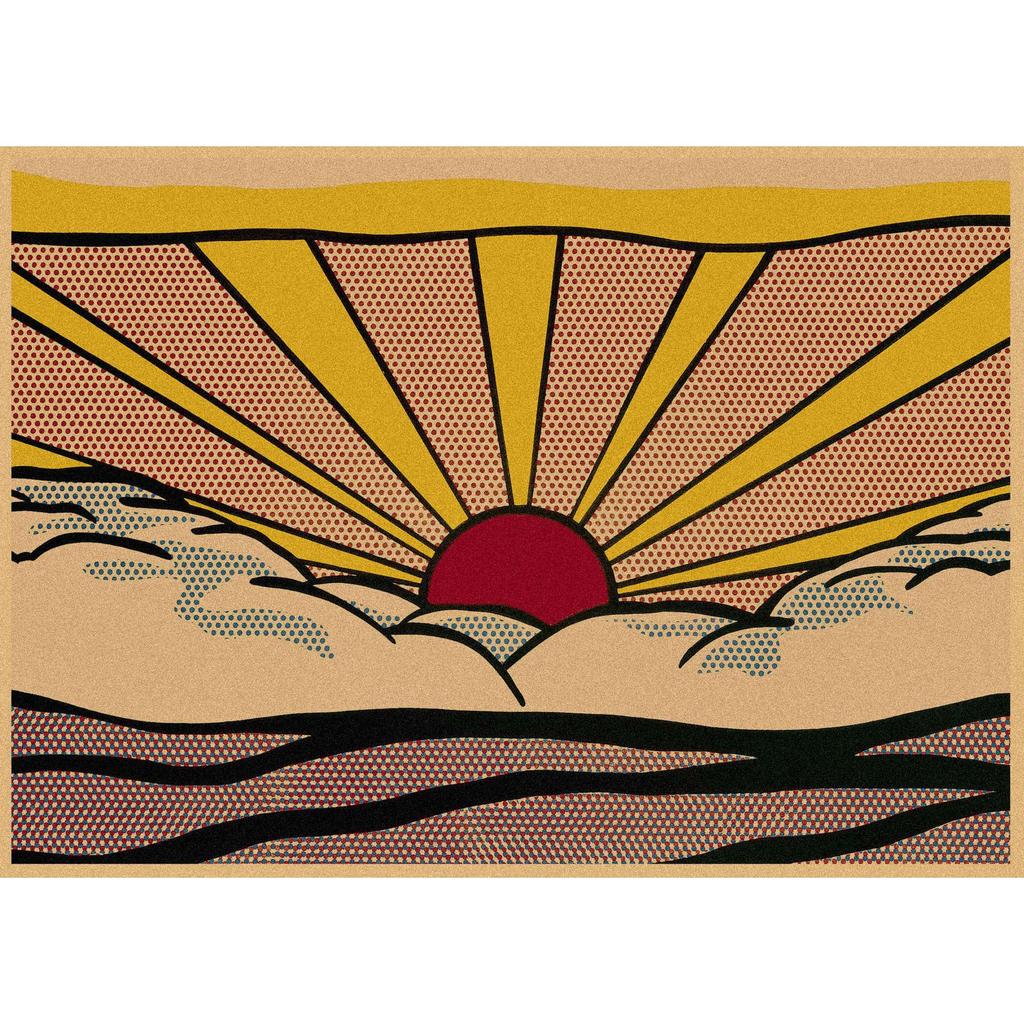Roy Lichtenstein Pop Art Retro Kraftový plakát pro bar nebo kavárnu Nástěnná dekorace 357