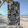 Paisley & Tribal Symbol & Abstract Floral Beach Towel, Soft Durable Quick-Drying, Ideal For Summer Beach, Swimming & Camping