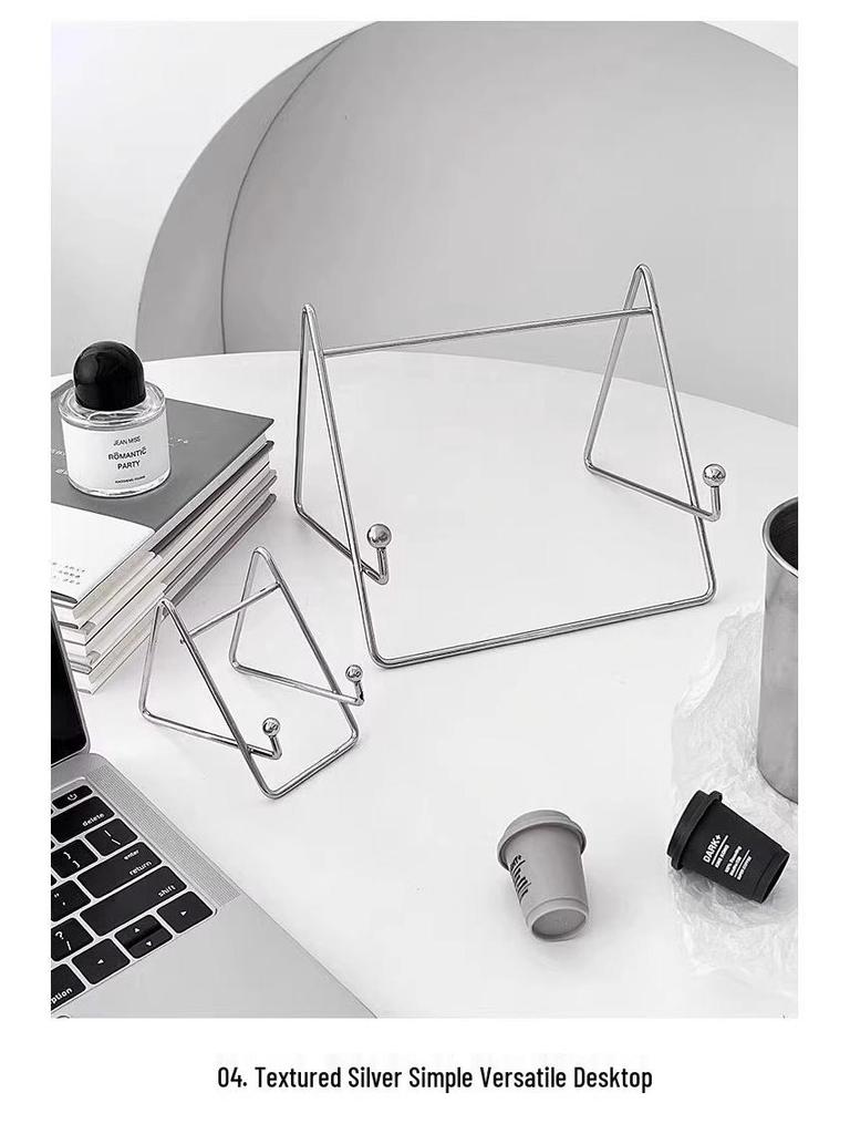 Sleek Metal Desktop Reading Stand - Portable Book Rack