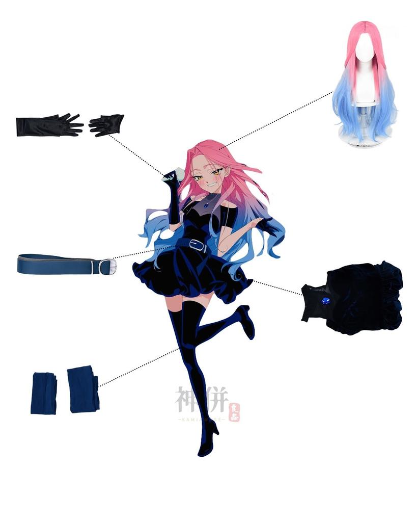 Mizi Cosplay mit R1 Cosplay Kostüm für Perfekt für Schule und Bühnenauftritte Cosplay mit Größe [Ausgezeichnetes Produkt] Perücke, Erwachsene, Festivals,