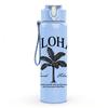 1PC Aloha Palm Tree Tropical Badge Print 750ml Color Plastic Sports Water Bottle Leakproof Flip Straw Lid Suitable for Sports Office Home Use
