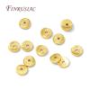 6mm 18K Gold Plated Round Spacer Beads For Jewelry Making,Brass Arcuate Embossing Beads Separators,Bead DIY Bracelet Accessories