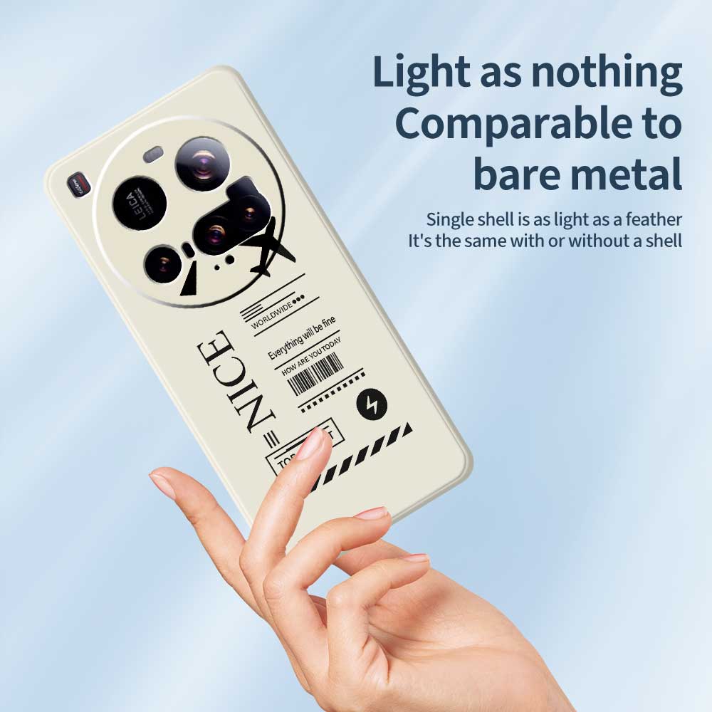 For Xiaomi 15 Ultra Case Boarding Ticket Pattern Printing Straight Edge TPU Phone Back Cover